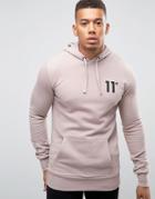 11 Degrees Hoodie With Logo - Pink