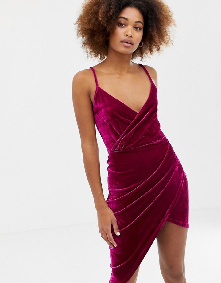 Parisian Velvet Cami Dress-pink