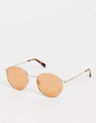 Moschino Love Round Lens Sunglasses-orange
