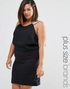 Junarose Plus Ruby Dress With Strap Detail - Black