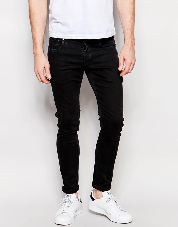 G-star Beraw Exclusive To Asos Jeans 3301-a Super Slim Fit Superstretch Black - Hyto Black