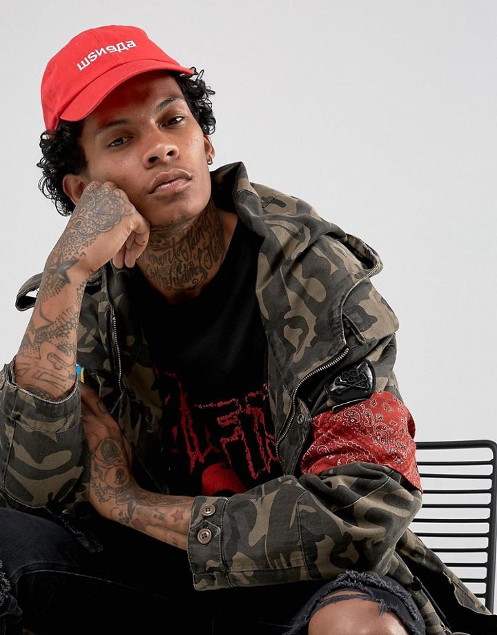 Granted Baseball Cap In Red With Russian Embroidery - Red