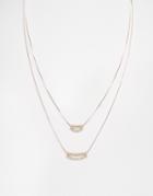 Oasis Sleek Cupchain Multirow Necklace - Gold