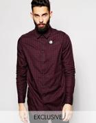 G-star Beraw Exclusive To Asos Shirt Tore Longline Small Check - Aubergine