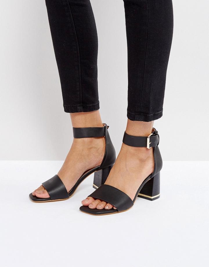 Asos Tree Top Heeled Sandals - Black