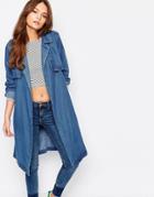 New Look Denim Trench - Blue