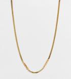 Hoops + Chains Ldn Chain With 'zero Fucks' Slogan In 18kt Waterproof Gold Plate