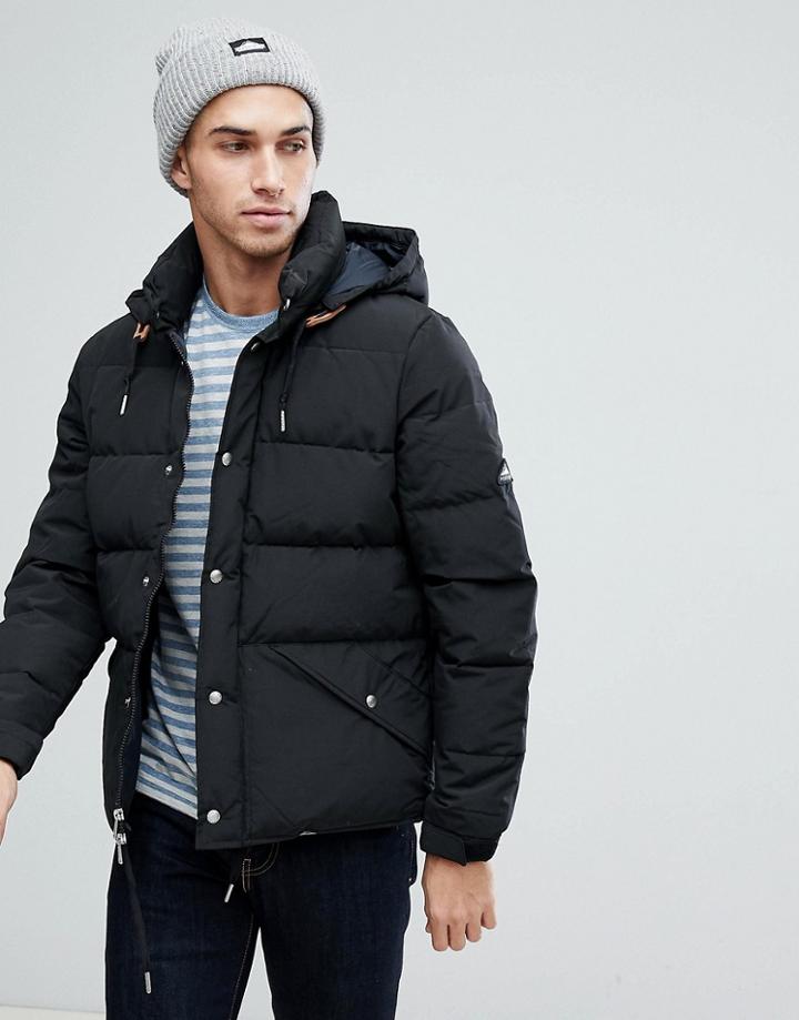 Penfield Bowerbridge Down Jacket Detachable Hood In Black - Black