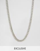 Reclaimed Vintage Long Chain Necklace In Silver - Silver