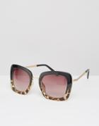 Missguided Tortoiseshell Oversized Sunglasses - Brown
