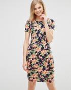 Poppy Lux Orianna Palm Print Jersey Tube Dress