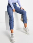 Vero Moda Brenda Cotton Blend Jeans In Medium Blue-blues