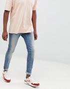 Nudie Jeans Co Tight Terry Super Skinny Jeans Strikey Pale - Blue