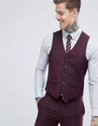 Harry Brown Slim Semi Plain Textured Suit Vest