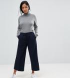 Asos Petite Tailored Low Rise Mansy Pants In Awkward Length - Navy