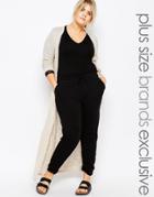 One Day Plus Longline Cardi - Beige