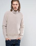 Allsaints Knitted Roll Neck Sweater - Cream