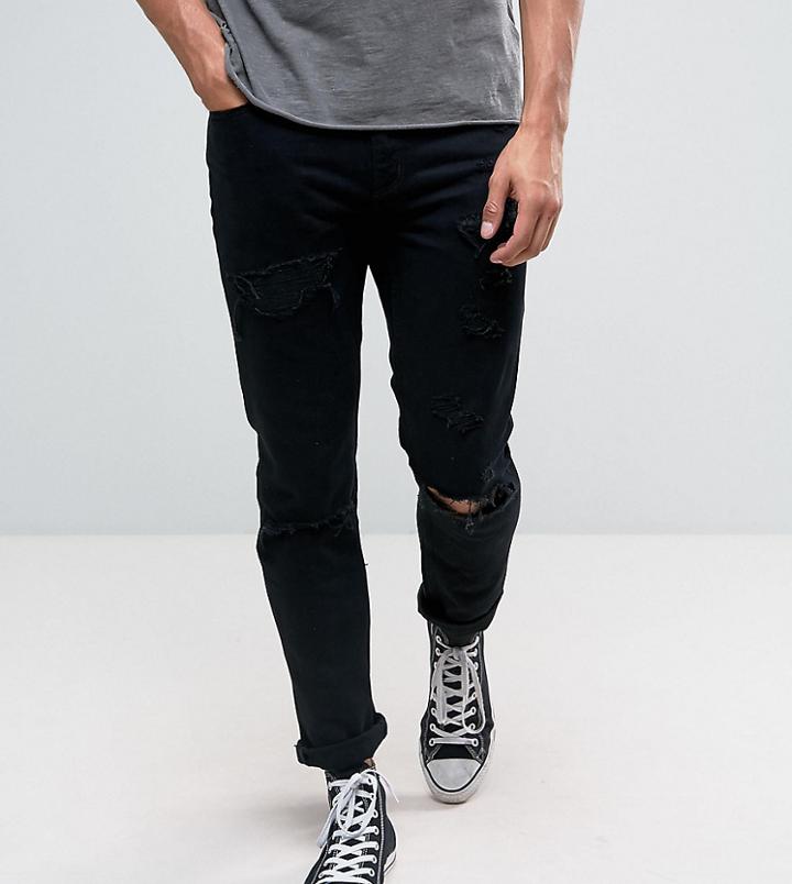 Rollas Tommy Tapered Jeans Trashbag Black - Black