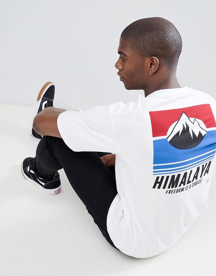 Only & Sons Boxy Fit T-shirt With Front And Back Print - White