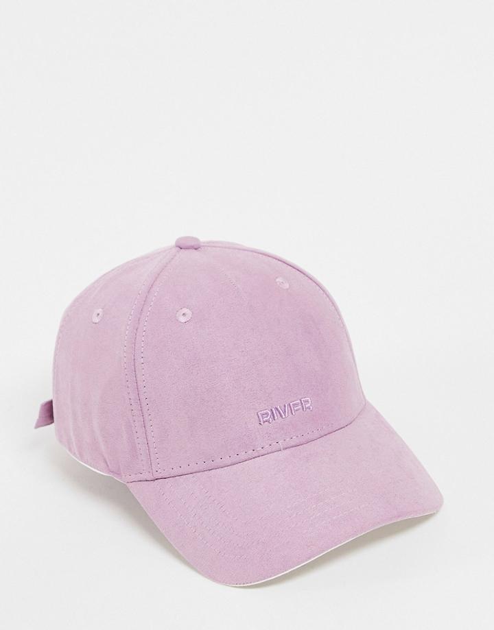 River Island Suedette Cap In Light Purple