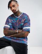 Asos Oversized T-shirt With Marble Effect Print - Multi