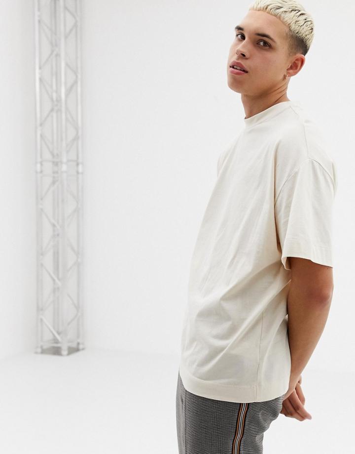 Collusion Regular Fit T-shirt In Beige - Beige