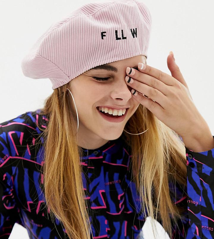 Collusion Cord Beret - Pink