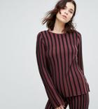 Y.a.s Tall Striped Knitted Top - Red