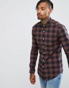 Asos Skinny Buffalo Shirt - Brown