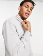 Topman Set Half Zip Sweatshirt In Gray-black