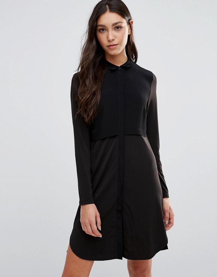 Pieces Pips Shirt Dress - Black