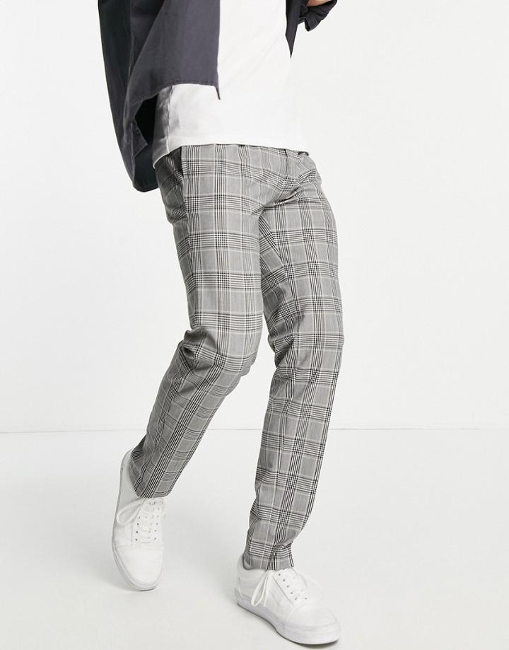 River Island Slim Smart Sweatpants In Gray-grey