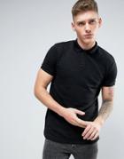 D-struct Jacquard Polo - Black