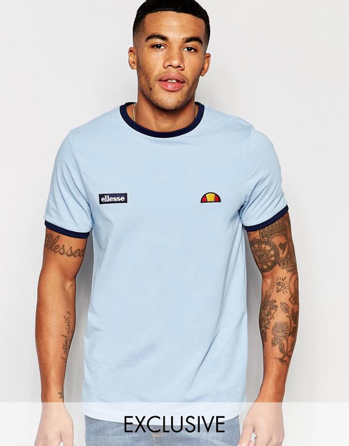 Ellesse L.s Ringer T-shirt - Blue