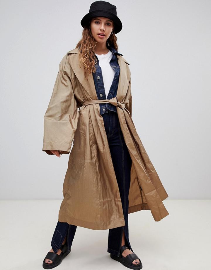 Weekday Limited Edition Drapey Coat - White