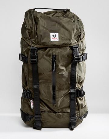 Aape By A Bathing Ape Camo Backpack - Green