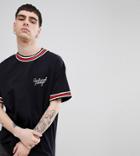 Reclaimed Vintage Inspired Ringer T-shirt In Black