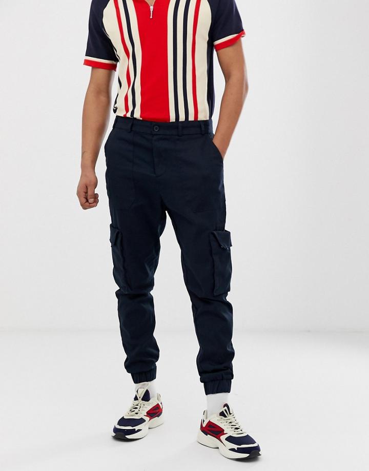 Only & Sons Cuffed Cargo Pants - Navy