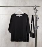Asos Design Curve Satin Tee In Black-red