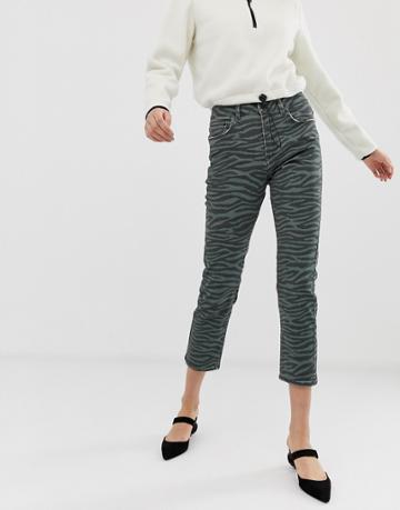 Iden Denim Radclyffe Skinny Jean In Zebra Print - Green