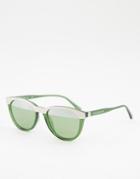 Calvin Klein Jeans Ckj10519s Split Color Sunglasses-green