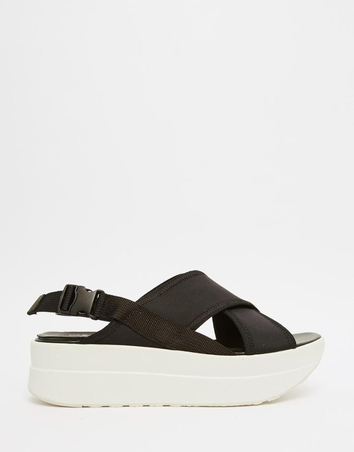 Vagabond Daria Black Flatform Sandals - Black