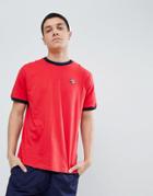 Fila Vintage T-shirt With Small Box Logo In Red - Red