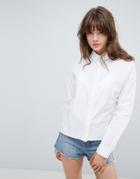 Native Youth Paneled Side Split Shirt - White