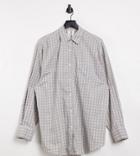 Collusion Oversized Shirt In Tonal Plaid-brown