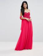 Forever Unique Sweetheart Detail Maxi Dress - Pink