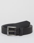 New Look Skinny Leather Belt In Black - Black