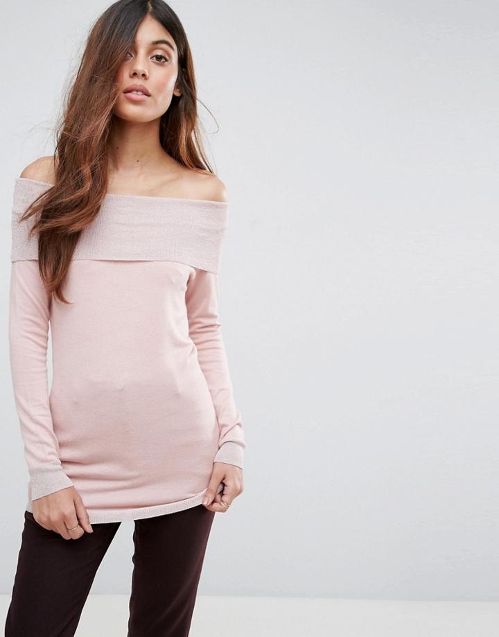 Vero Moda Bardot Sweater - Pink