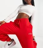 Fila Oversized Sweatpants With Logo In Red Exclusive To Asos
