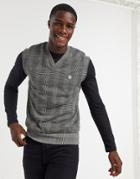 Le Breve Two-piece Prince Of Wales Check Tank In Black